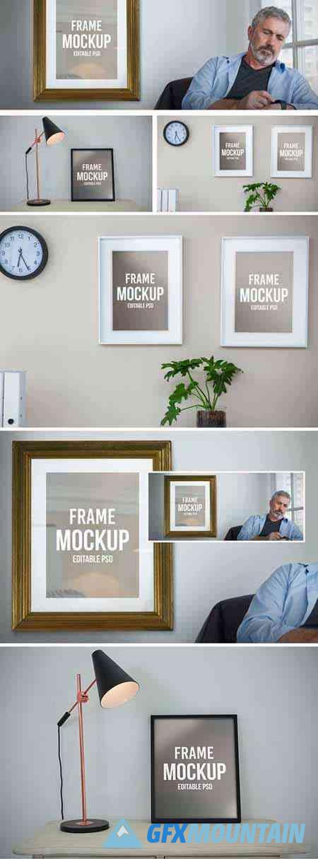 Office Picture Frame Mockup Set