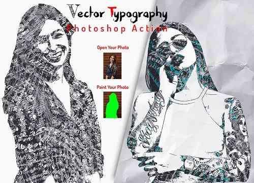 Vector Typography Photoshop Action 6437627