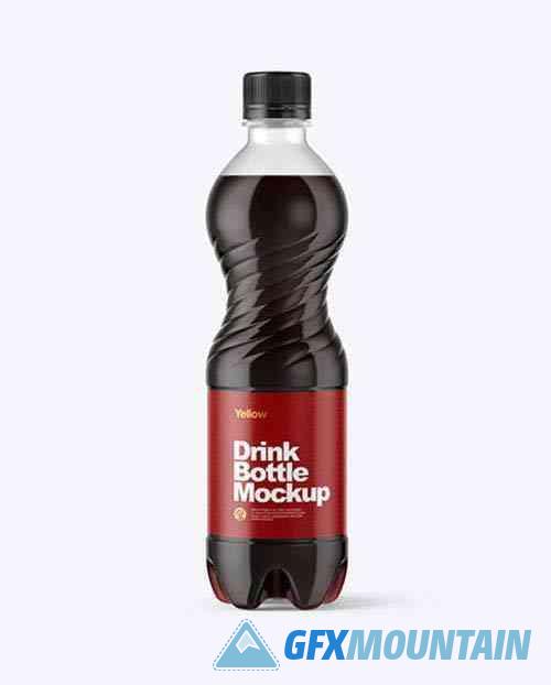 500ml PET Bottle With Cola Mockup