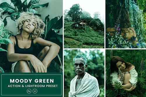 Moody Green Action & Lightrom Presets