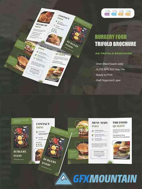 Burgery Food Trifold Brochure