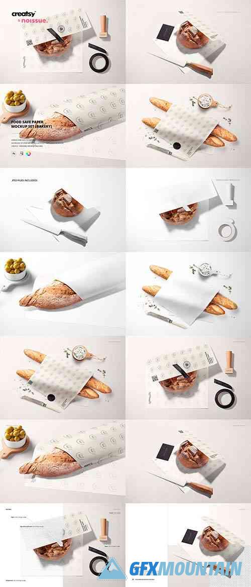 Noissue Food Safe Paper Mockup Set 6387948