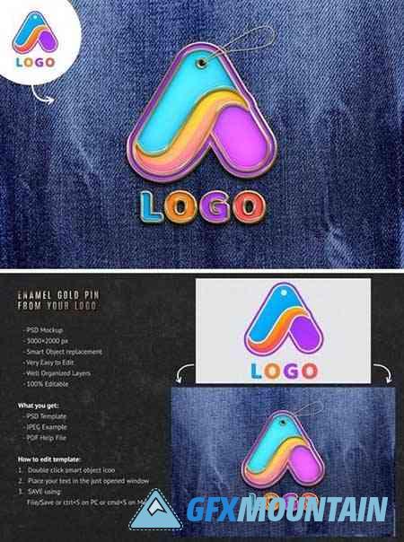 Enamel Logo Mockup