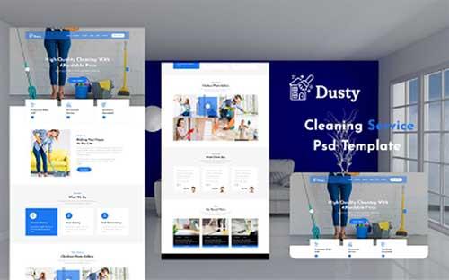 Cleaning Service PSD Template