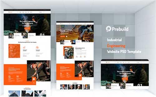 Pribuild - Industrial Engineering Website PSD Template