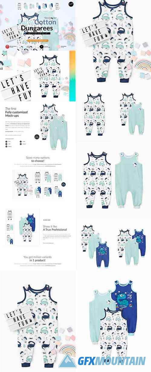 Baby Cotton Dungarees Mock-ups 5933223