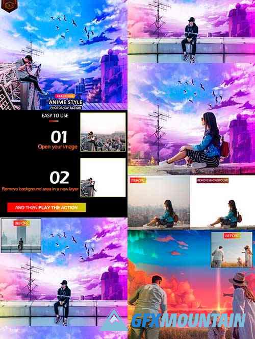 Anime Style Photoshop Action 33584300