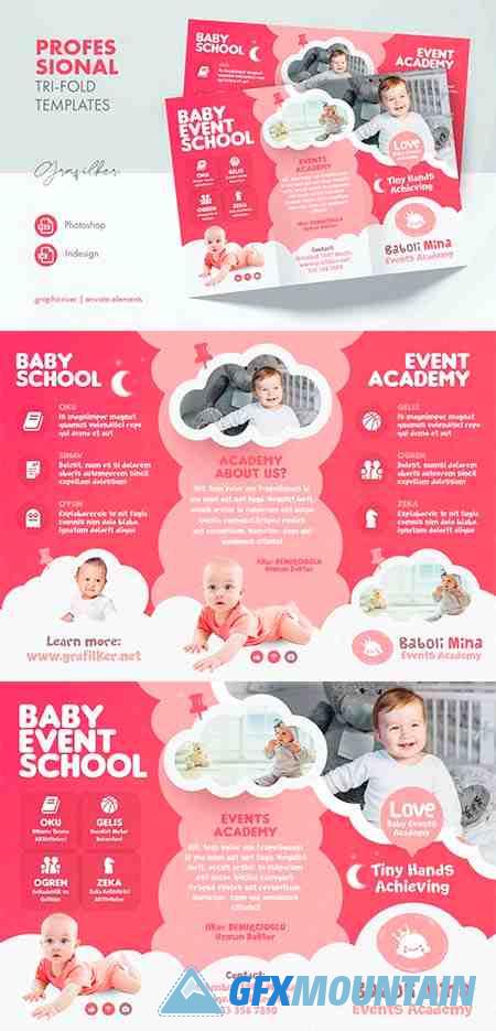 Baby Event Tri-Fold Templates