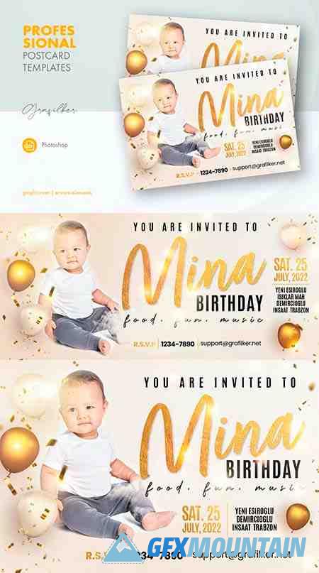 Baby Event Postcard Templates