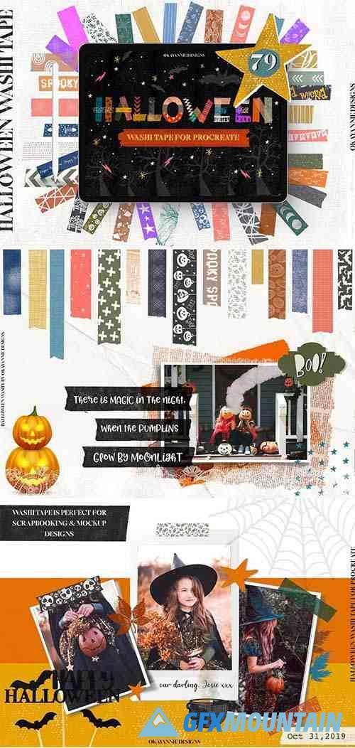 Halloween Washi Tape for Procreate 5489982
