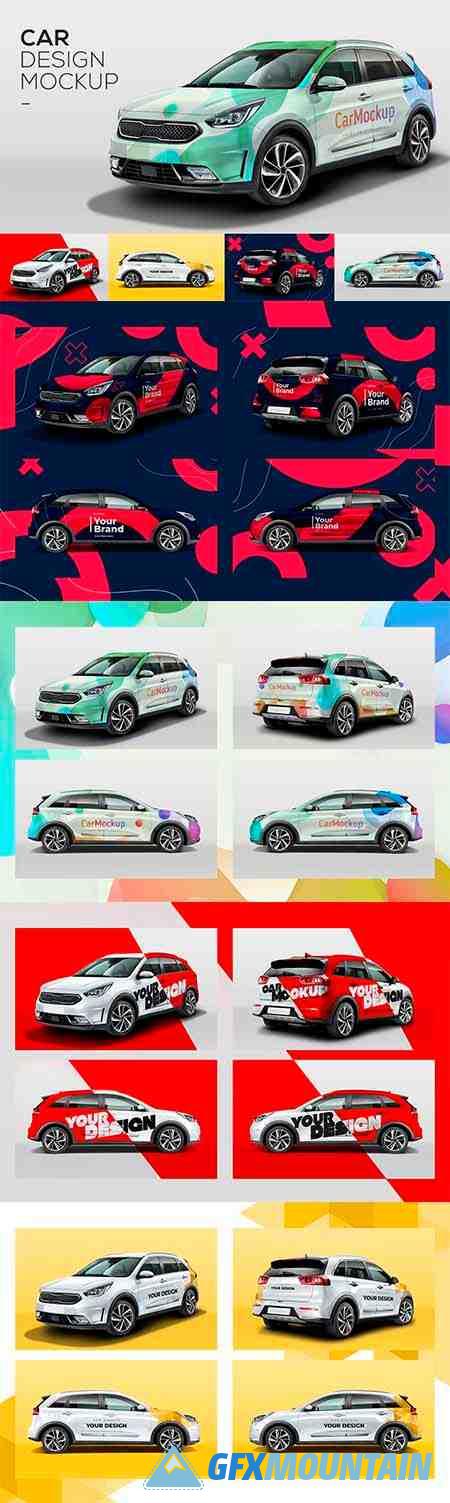 Car Mockup Customizable PSD 5467244