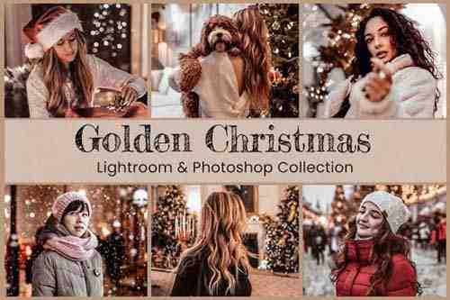 Golden Christmas Lightroom Photoshop - 6570666