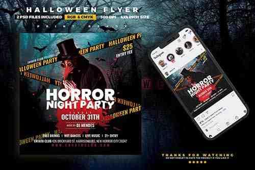 Horror Night Party - Halloween Flyer