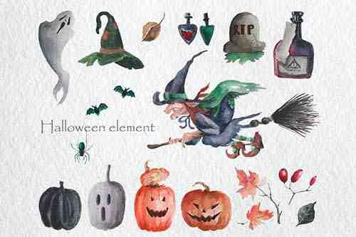 Halloween Watercolor Set