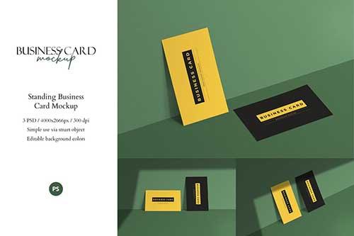 Standing Business Card Mockup