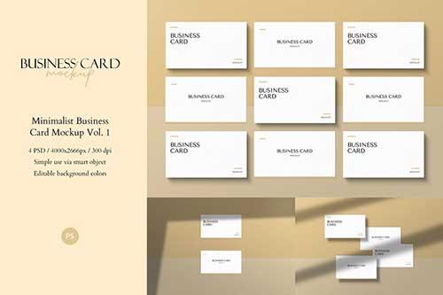 Minimalist Business Card Mockup Vol.1