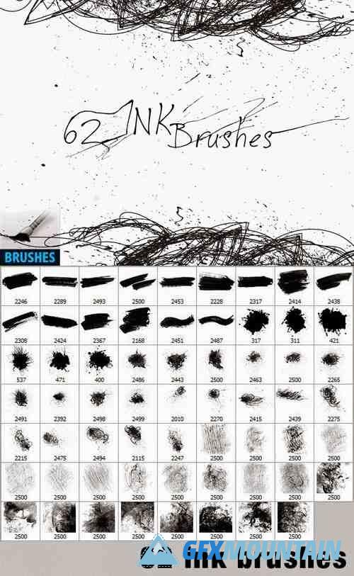 62 Ink Photoshop Brushes