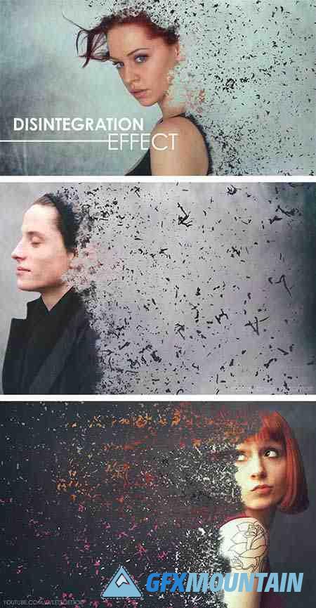 Awesome Disintegration Power Effect PSD Template + Brushes + Tutorial