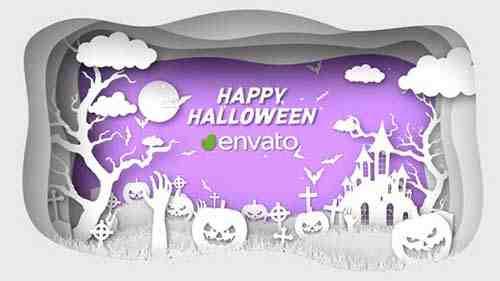 Paper Cut Halloween Wishes 34291649