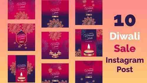 Diwali Sale Instagram Post Pack 34308766