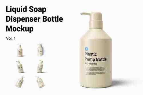 Liquid Soap Dispenser Bottle Mockup Vol.1