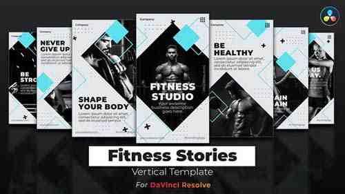 Fitness Stories | DaVinci Resolve Template | Vertical - 34234876