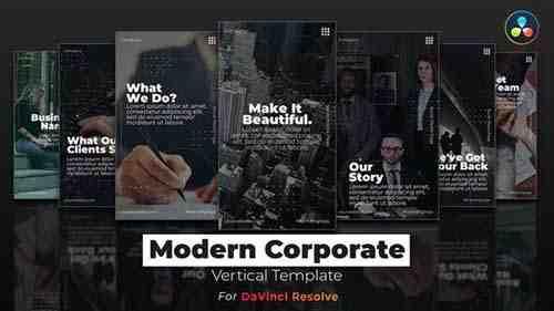 Modern Corporate | DaVinci Resolve Template | Vertical - 34220694