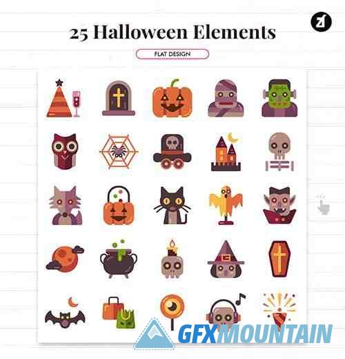 25 Halloween elements