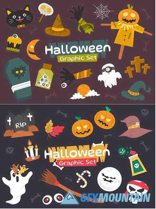 Illustration Halloween Elements, Illustration Halloween Character