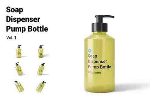 Soap Dispenser Pump Bottle Mockup Vol.1
