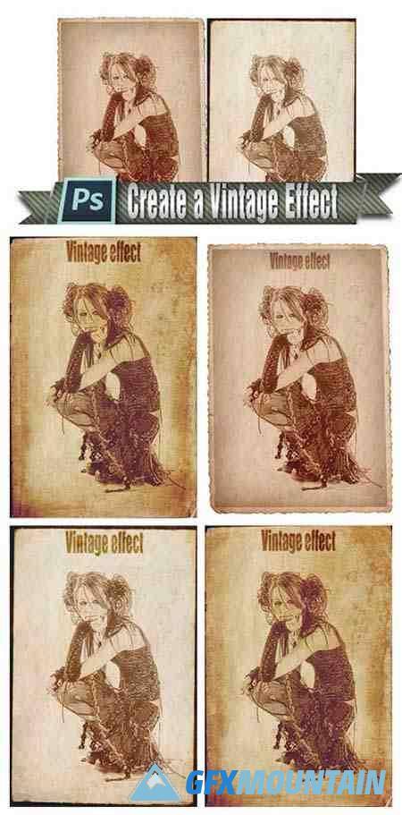 Vintage Effects Actions for Photoshop