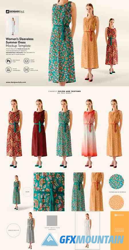 Women's Sleeveless Dress Mockup 4109437