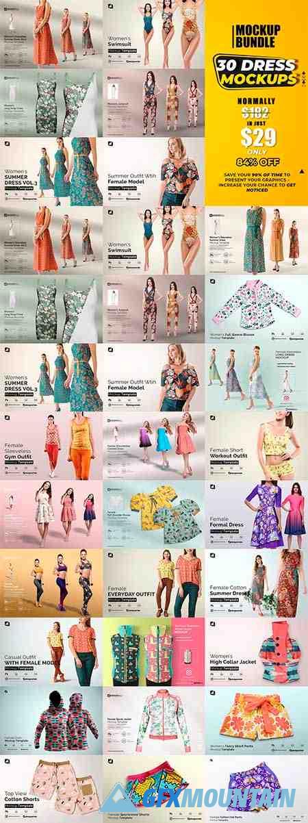 BUNDLE - 30+ Dress Mockup Collection 6519385