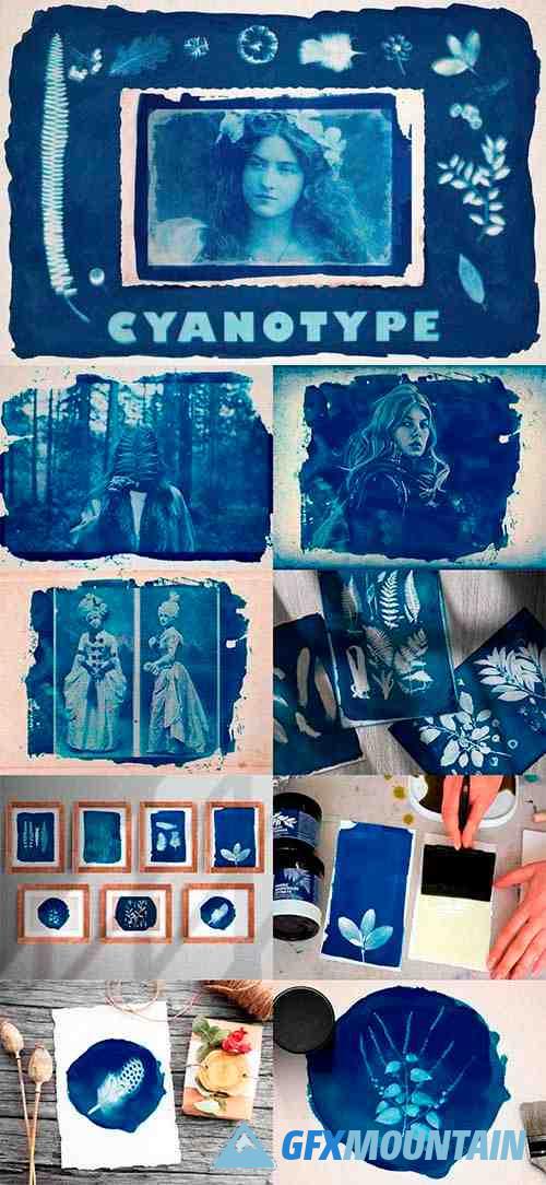 Cyanotype Digital Photoshop Effect