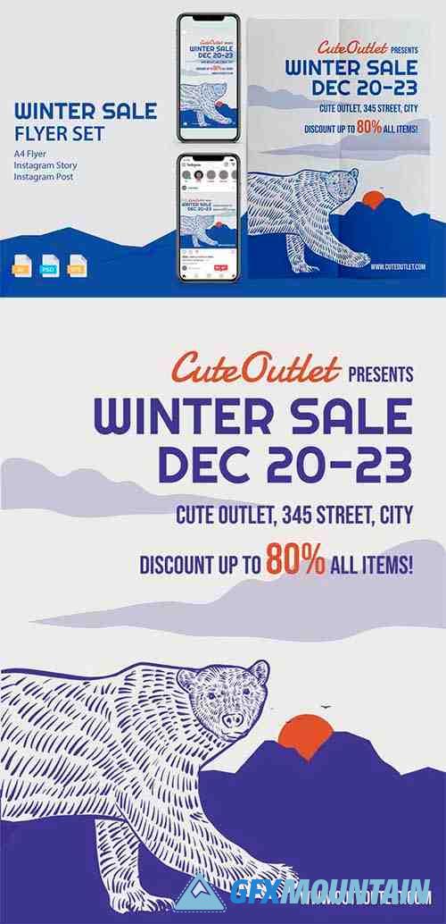 Winter Sale Flyer Set