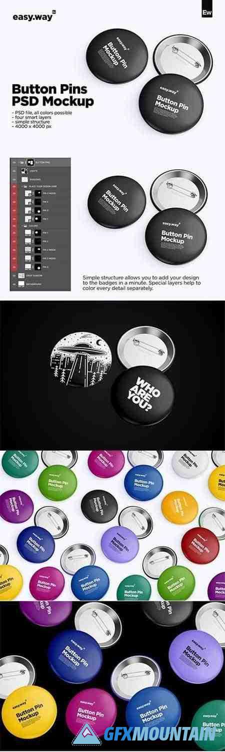 Button Pins PSD Mockup 5926539