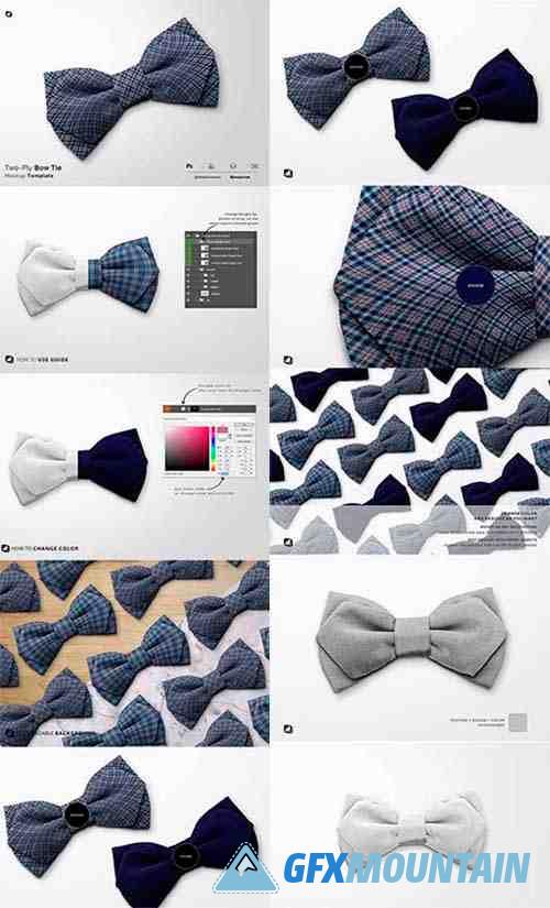 Two-Ply Bow Tie Mockup 6245229