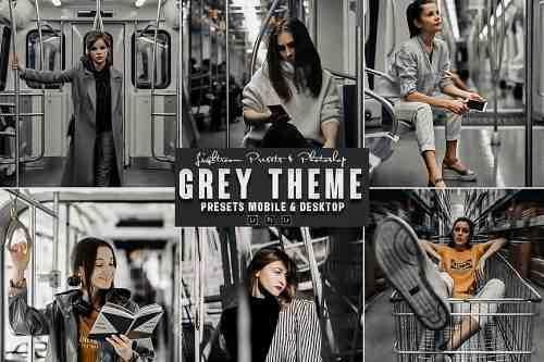 Grey Theme Photoshop Action & Lightrom Presets