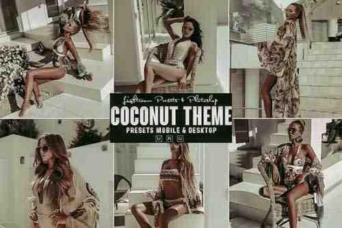 Coconut Theme Photoshop Action & Lightrom Presets - 34614150