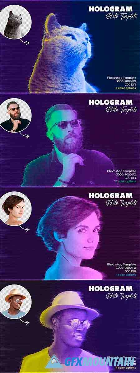 Hologram Photo Template