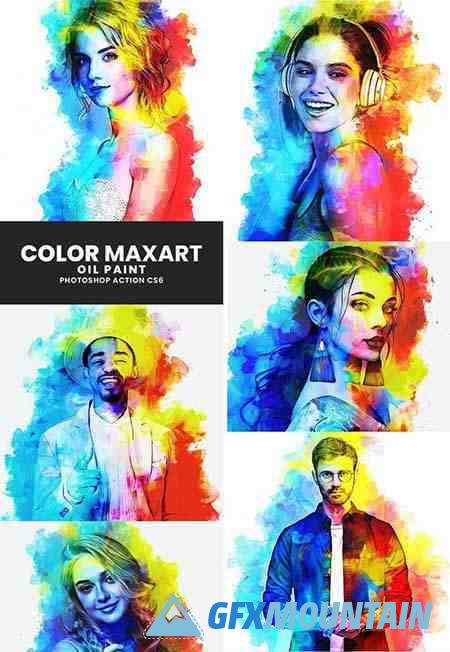 Color MaxArt Oil paint Photoshop Action 33788244