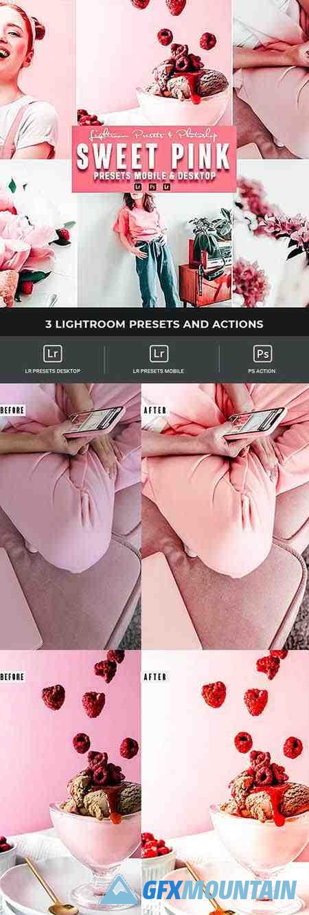 Sweet Pink Photoshop Action & Lightrom Presets - 34896959