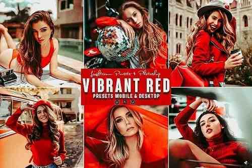 Vibrant Red Photoshop Action & Lightrom Presets
