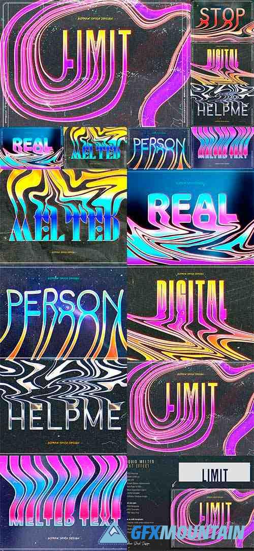 Liquid Melted Text Effects