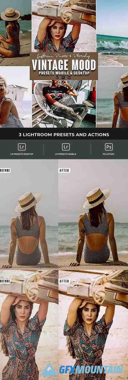 Vintage Mood Photoshop Action & Lightrom Presets - 34927623