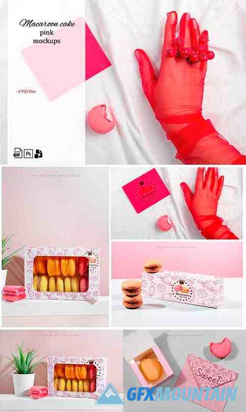 French Macarons pink mockup - 6680989