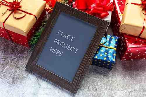 Picture Wood Frame Mockup – Christmas Vol. 1