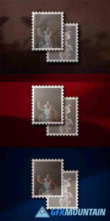 Postage Stamps Mockup