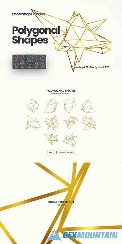 Polygonal Shapes Photoshop Brushes