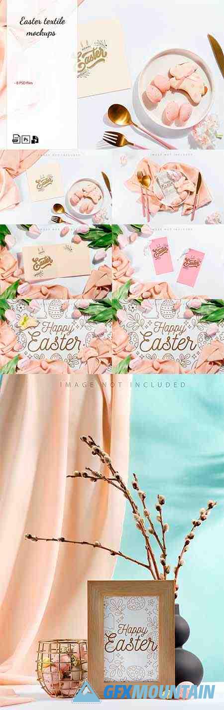 Easter textile cards Mockup